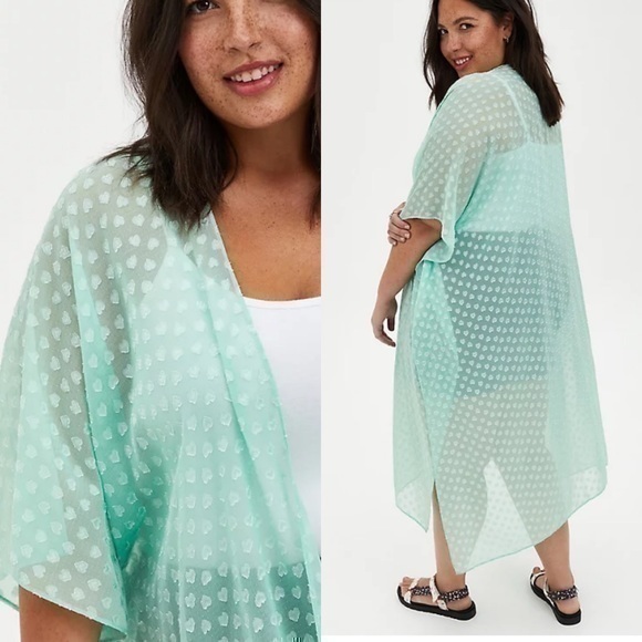 torrid Tops - Torrid Heart Kimono Size 2